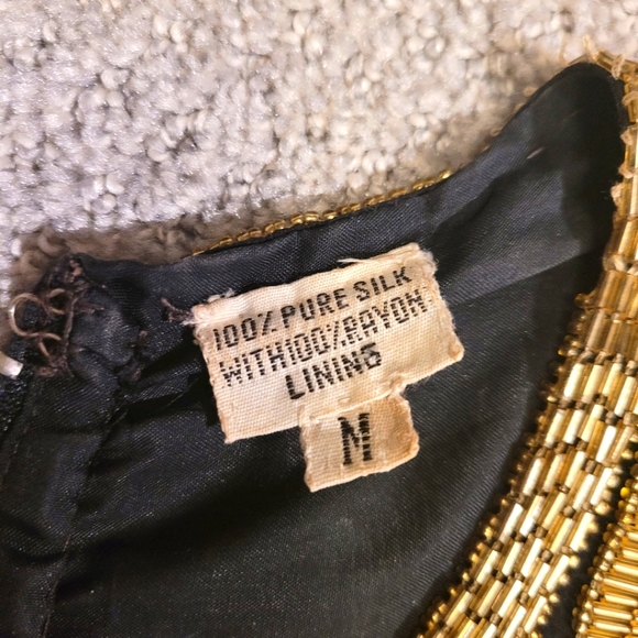 CACH'E BEADED VINTAGE SEQUINS DRESS *Unique Conversational Piece* - Picture 7 of 9